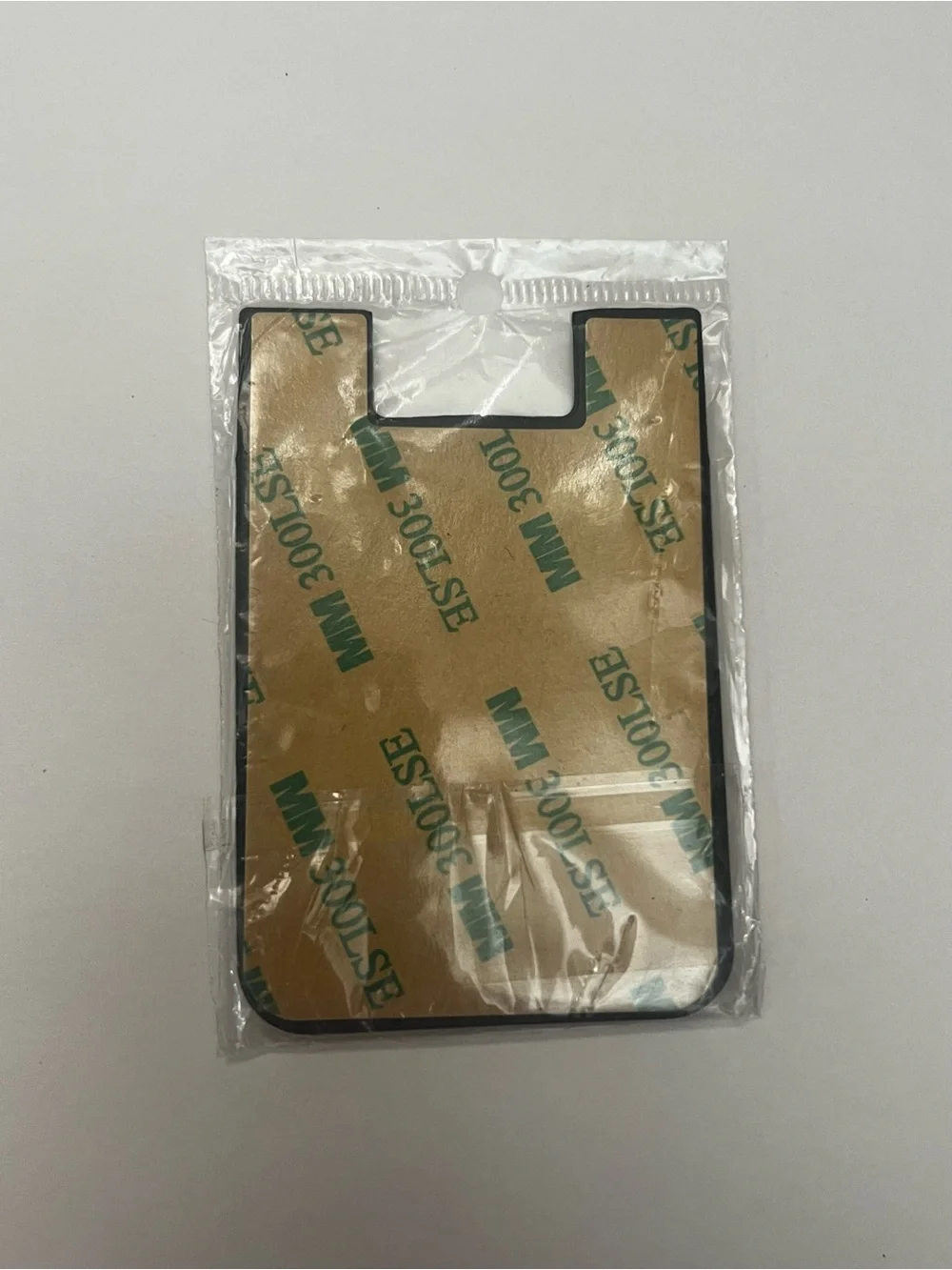 Black Silicone Phone Card Holder - Adhesive Wallet